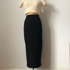Rampage extra small / small rib knit black high waist midi body con skirt xs s